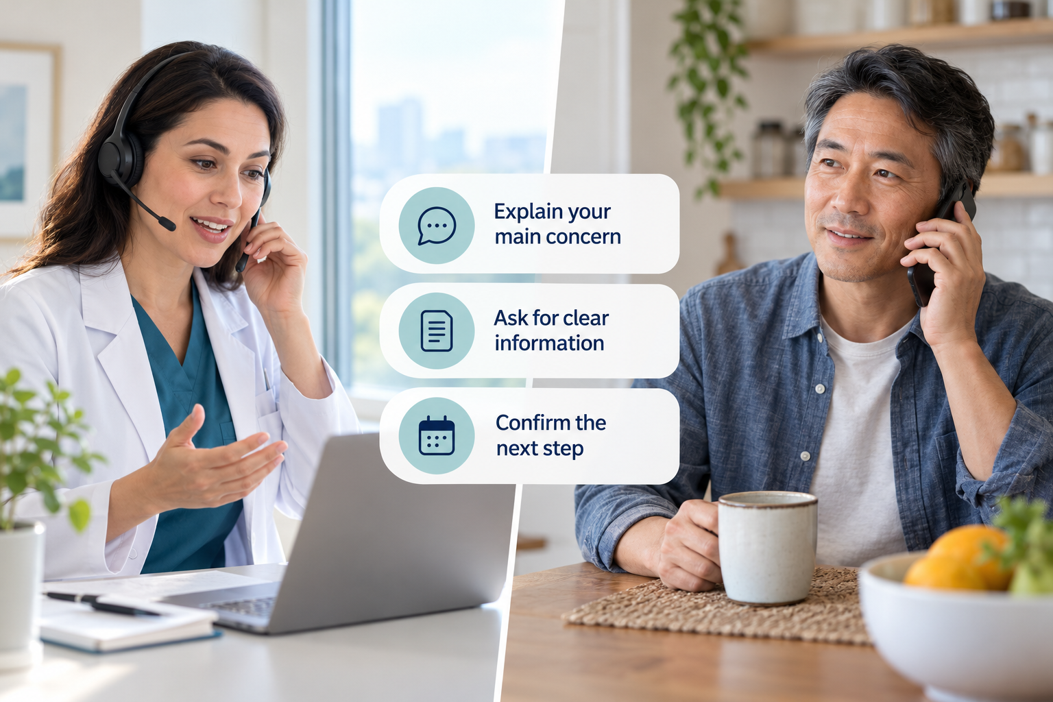 A dedicated discussion: Explain your main concern • Ask for clear information • Confirm the next step