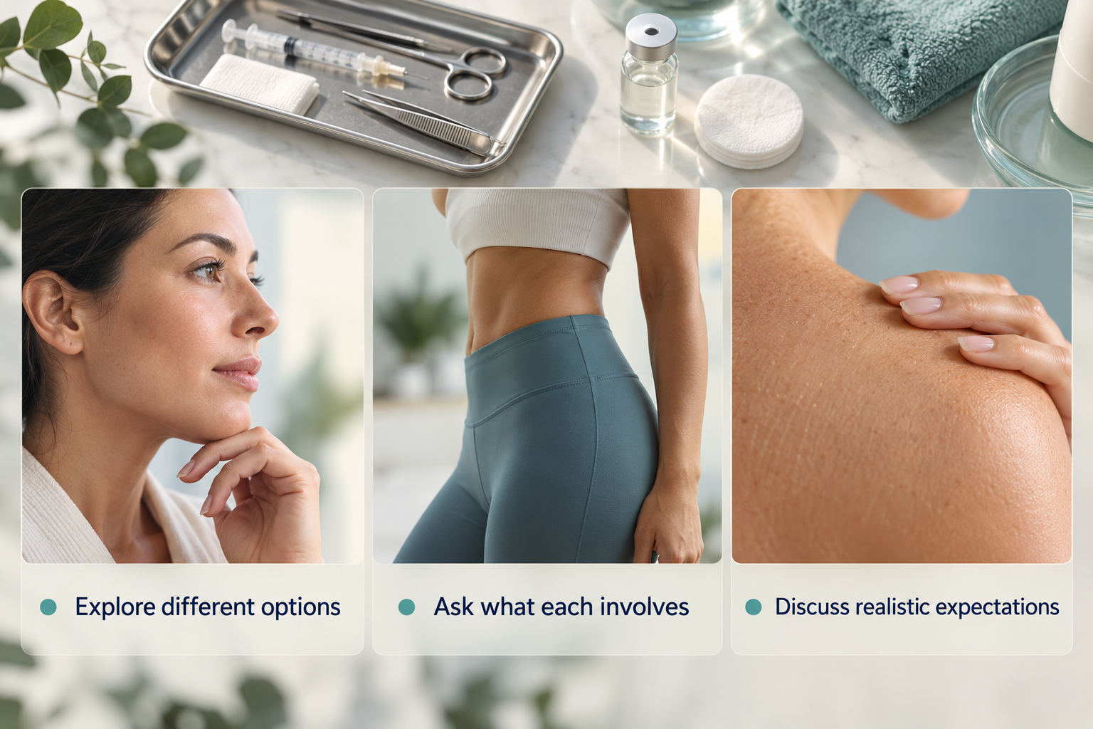 Treatment Options and What to Expect: Explore different options • Ask what each involves • Discuss realistic expectations
