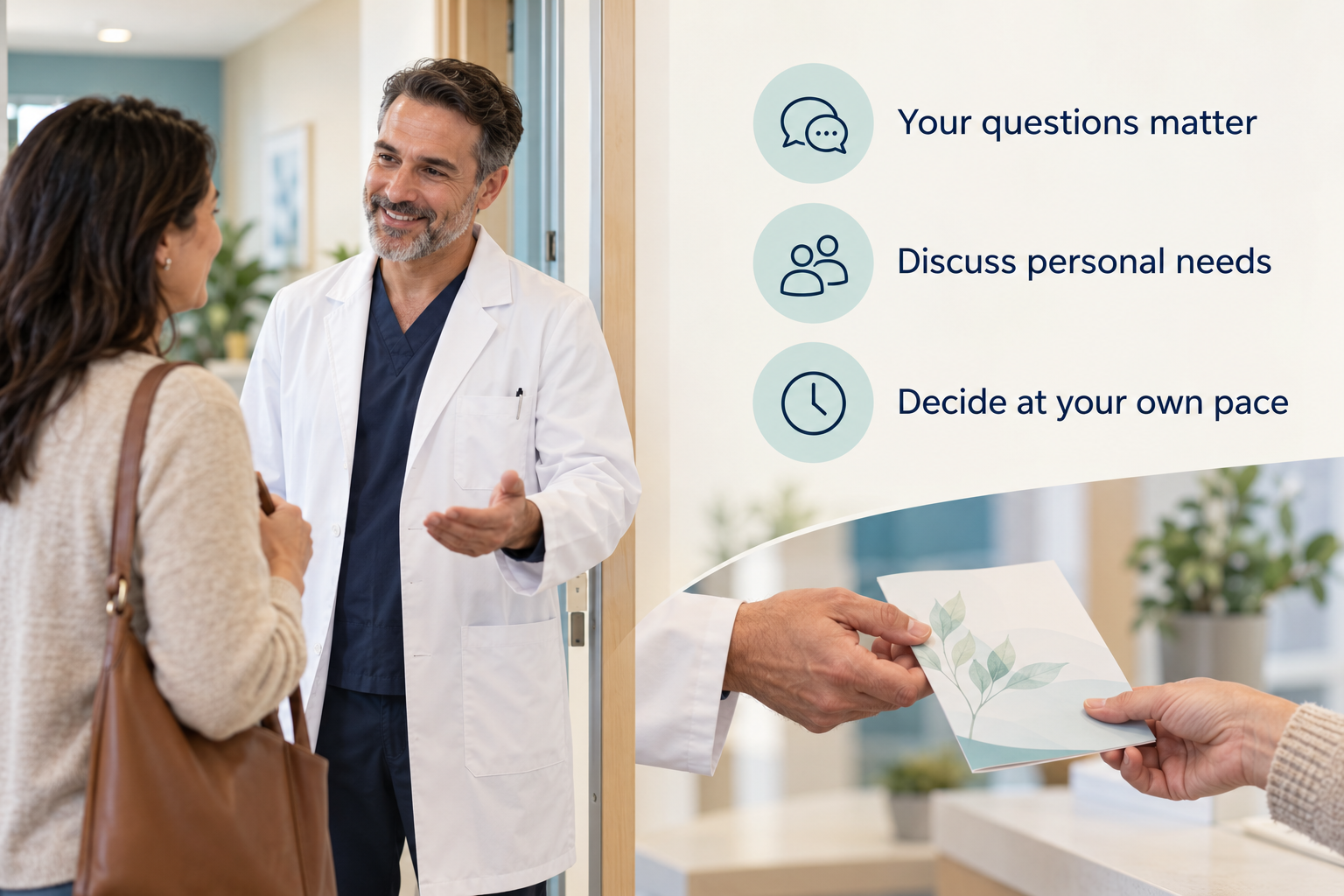 Our Approach to Patient Care: Your questions matter • Discuss personal needs • Decide at your own pace