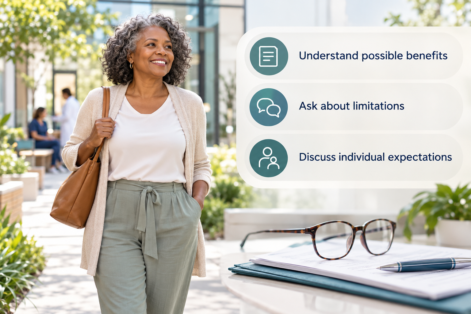 Benefits of the Service: Understand possible benefits • Ask about limitations • Discuss individual expectations