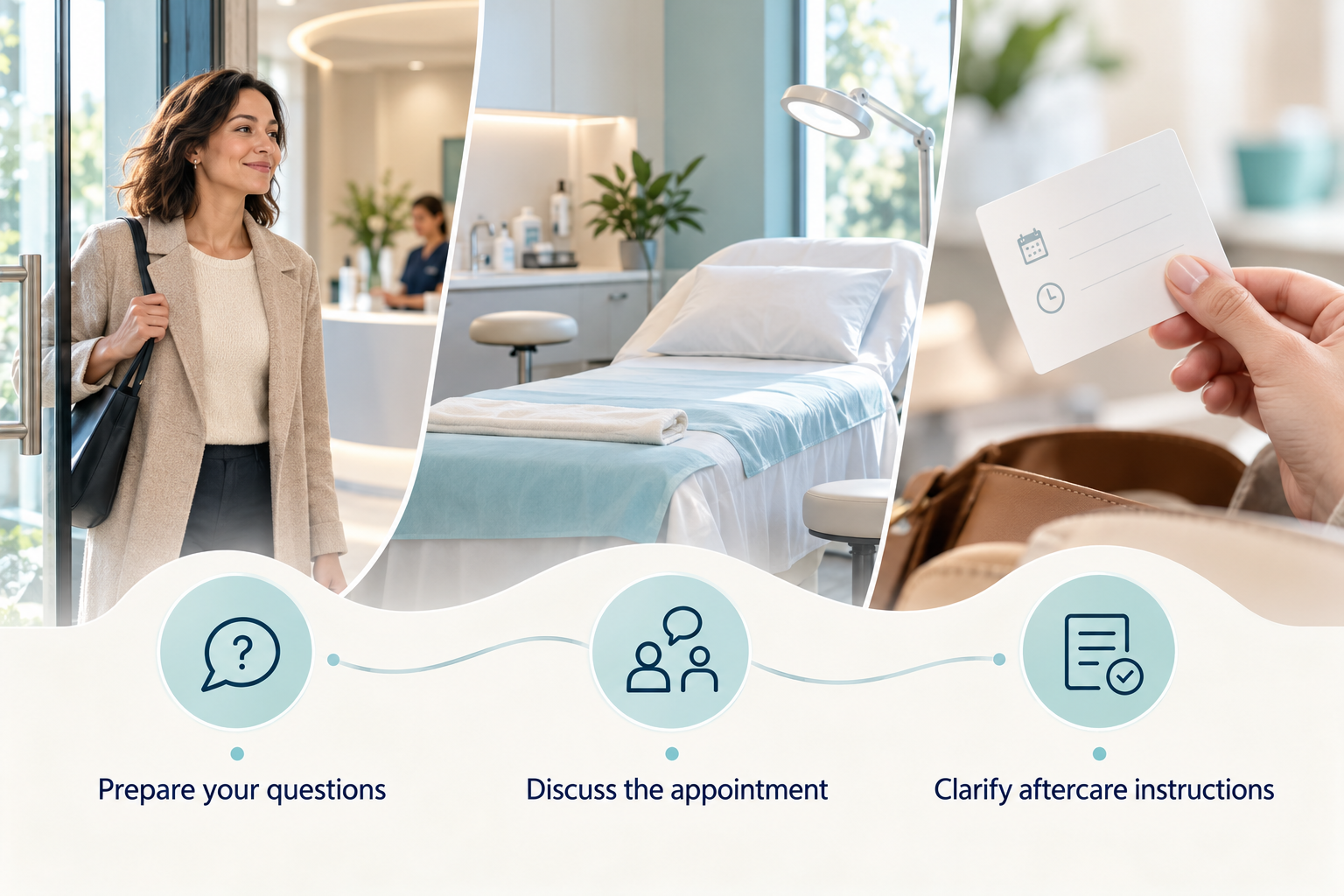 What to Expect: Prepare your questions • Discuss the appointment • Clarify aftercare instructions
